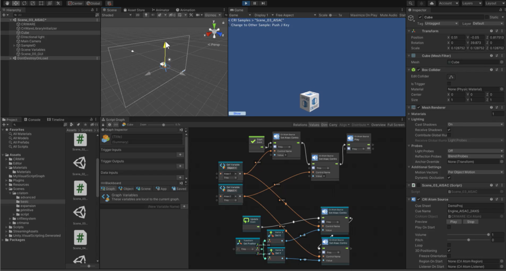 Unity Visual ScriptingでCRIWARE機能を使おう - CRIWARE Portal