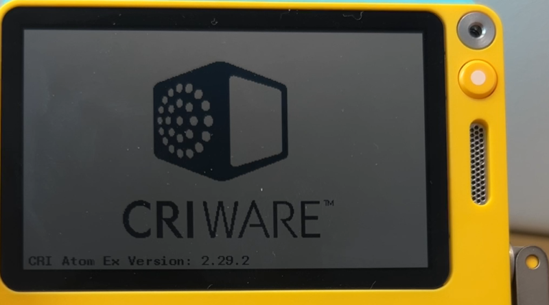 Playdate上に表示されるCRIWAREロゴ